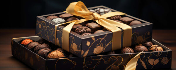 coffret de chocolat noir